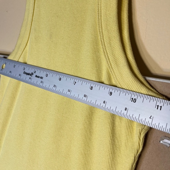Yellow Ribbed Tank Top - Picture 6 of 7